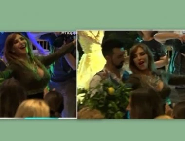 Κόλαση με το τσιφτετέλι της Χατζηβασιλείου στον γάμο της Μενούνος (βίντεο)